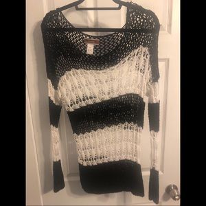 Off the shoulder crocheted sweater